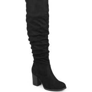 Journee Collection Women's Kaison Stacked Heel Over The Knee Boots, WC size 7